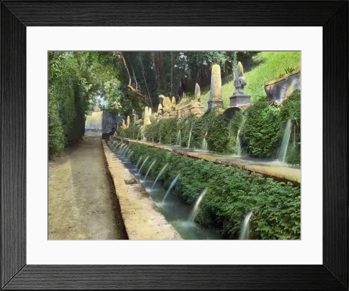 Framed Print : Villa d'Este, Tivoli, Lazio, Italy, 1925. Creator: Frances Benjamin Johnston Framed Print : Villa d'Este, Tivoli, Lazio, Italy, 1925. Creator: Frances Benjamin Johnston
