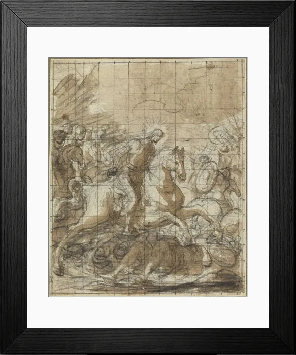 Framed Print : Saint James Defeating the Infidels, 17th or 18th century. Creator: Unknown Framed Print : Saint James Defeating the Infidels, 17th or 18th century. Creator: Unknown