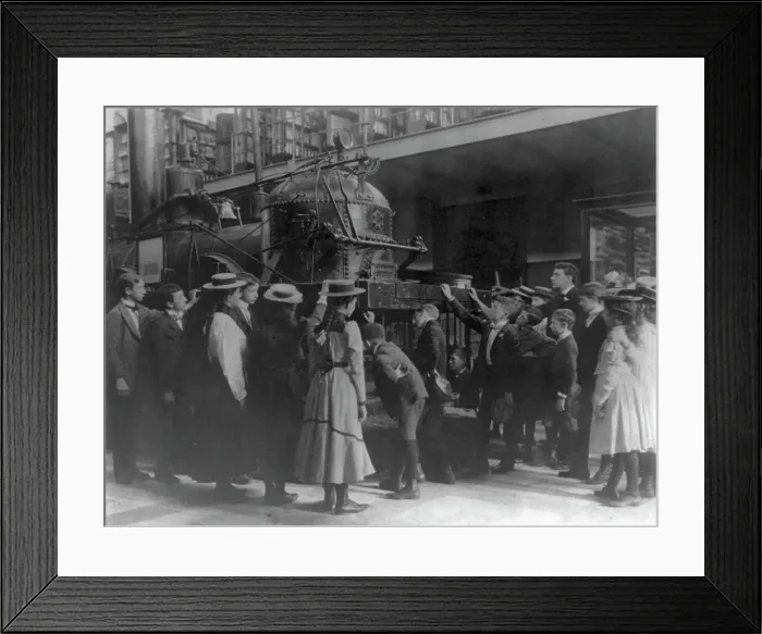 Framed Print : Viewing locomotive at Smithsonian, Washington, D.C. (1899?). Creator: Frances Benjamin Johnston Framed Print : Viewing locomotive at Smithsonian, Washington, D.C. (1899?). Creator: Frances Benjamin Johnston