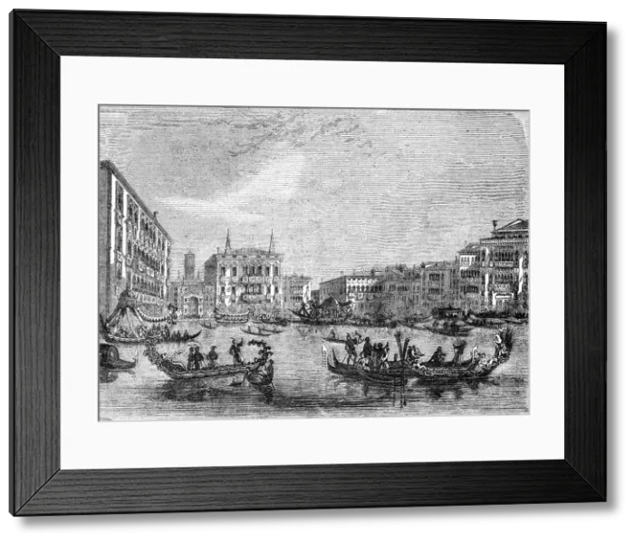 Framed Print : Grand Regatta at Venice, 1854. Creator: Unknown Framed Print : Grand Regatta at Venice, 1854. Creator: Unknown