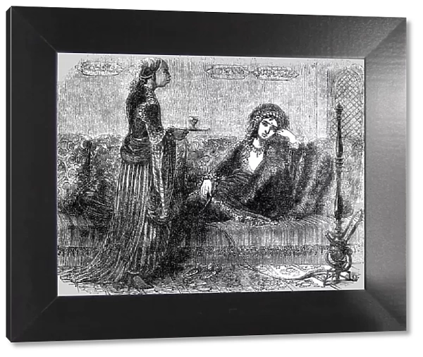 Turkish Woman and Slave; The Women of Turkey, 1854. Creator: Unknown
