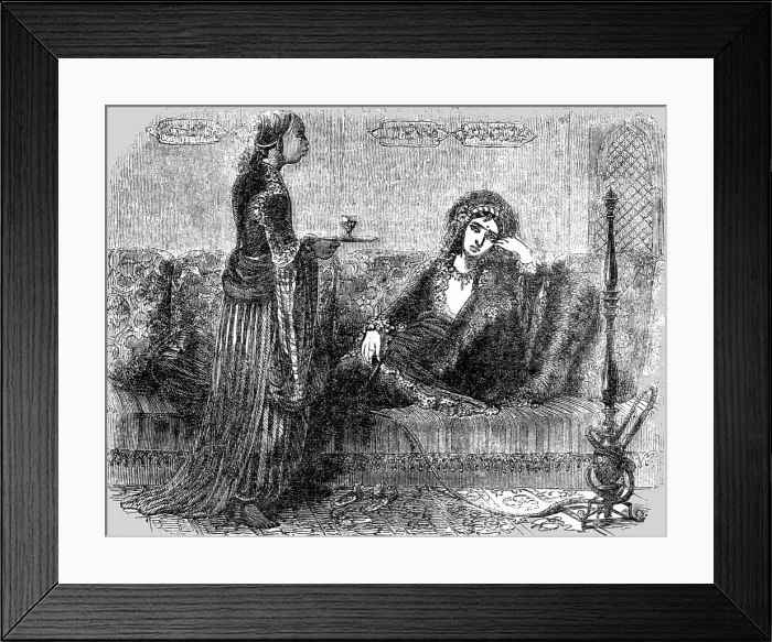 Framed Print : Turkish Woman and Slave; The Women of Turkey, 1854. Creator: Unknown Framed Print : Turkish Woman and Slave; The Women of Turkey, 1854. Creator: Unknown