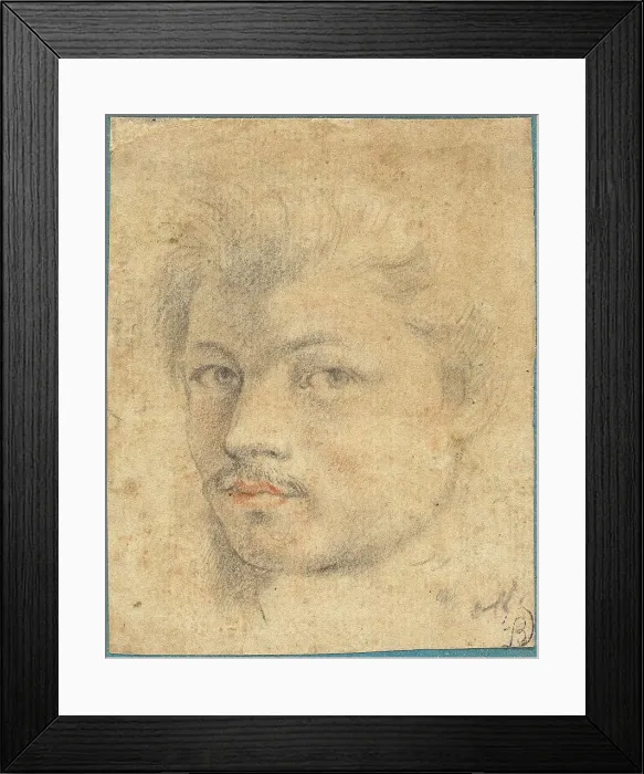 Framed Print : Head of a Man, 1580 / 1610 (?). Creator: Unknown Framed Print : Head of a Man, 1580 / 1610 (?). Creator: Unknown