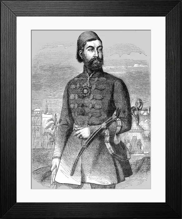 Framed Print : Mehmed Pasha; Grand Vizier of Turkey, 1854. Creator: Unknown
