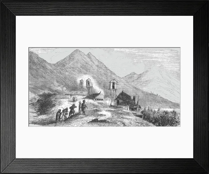 Framed Print : Russian Advanced Post in the Caucasus, 1854. Creator: Unknown Framed Print : Russian Advanced Post in the Caucasus, 1854. Creator: Unknown
