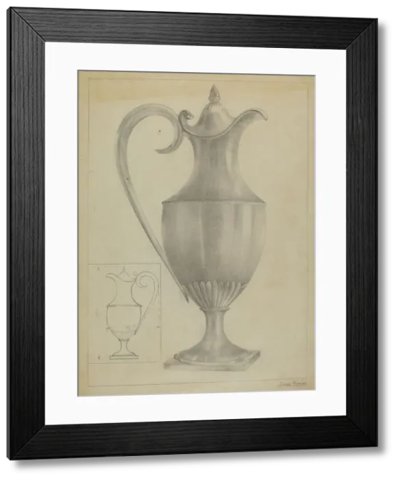 Framed Print : Silver Flagon, 1935 / 1942. Creator: Louis Annino Framed Print : Silver Flagon, 1935 / 1942. Creator: Louis Annino