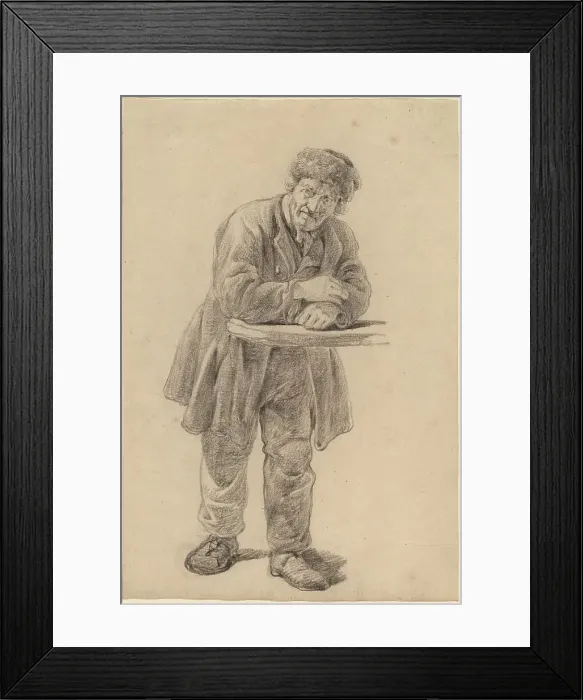 Framed Print : Man Leaning on a Counter, 1820s. Creator: Charles Wesley Jarvis Framed Print : Man Leaning on a Counter, 1820s. Creator: Charles Wesley Jarvis