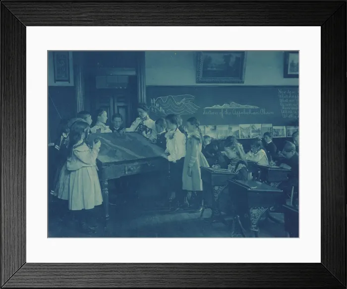 Framed Print : Washington, D.C. public schools - 6th Division children in geology class, (1899?). Creator: Frances Benjamin Johnston Framed Print : Washington, D.C. public schools - 6th Division children in geology class, (1899?). Creator: Frances Benjamin Johnston
