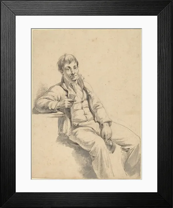 Framed Print : The Drinker, 1820s. Creator: Charles Wesley Jarvis Framed Print : The Drinker, 1820s. Creator: Charles Wesley Jarvis