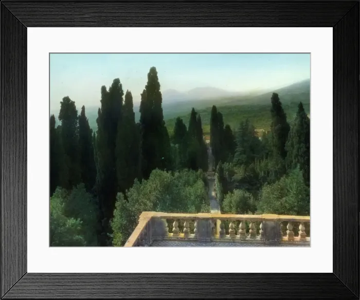 Framed Print : Villa d'Este, Tivoli, Lazio, Italy, 1925. Creator: Frances Benjamin Johnston Framed Print : Villa d'Este, Tivoli, Lazio, Italy, 1925. Creator: Frances Benjamin Johnston