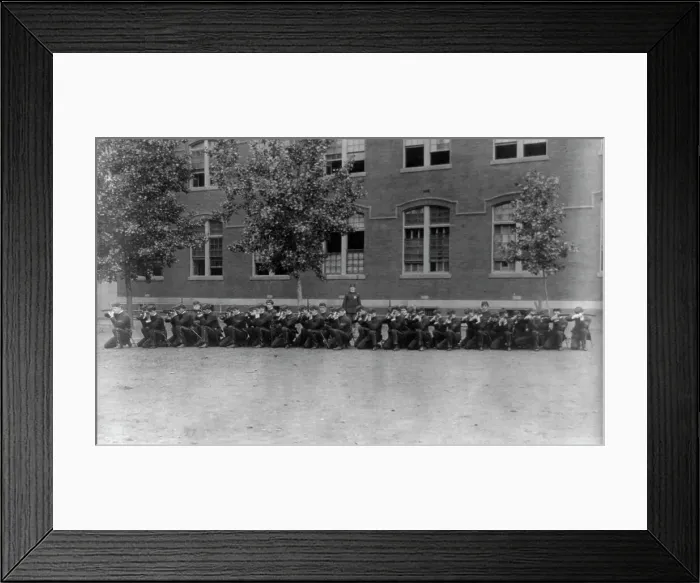 Framed Print : Uniformed cadets, Central High School, (1899?). Creator: Frances Benjamin Johnston Framed Print : Uniformed cadets, Central High School, (1899?). Creator: Frances Benjamin Johnston