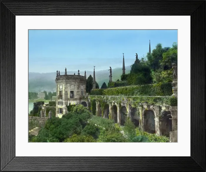 Framed Print : Villa Borromeo, Isola Bella, Lake Maggiore, Piedmont, Italy, 1925. Creator: Frances Benjamin Johnston Framed Print : Villa Borromeo, Isola Bella, Lake Maggiore, Piedmont, Italy, 1925. Creator: Frances Benjamin Johnston