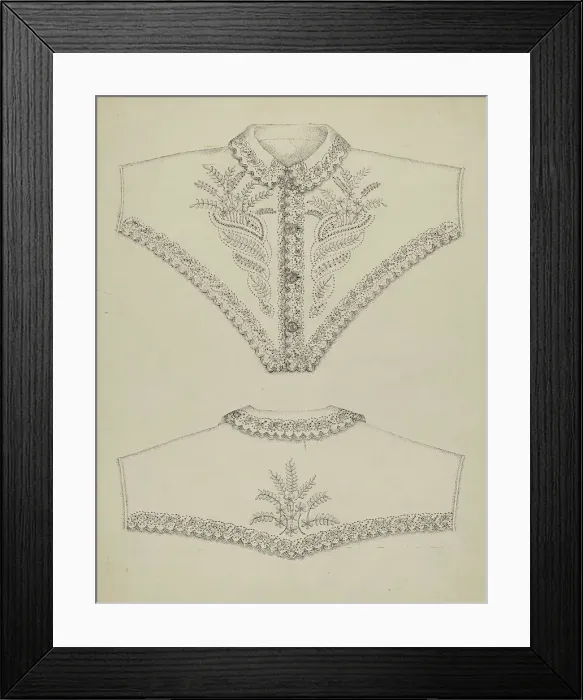 Framed Print : Embroidered Night Gown, 1935 / 1942. Creator: Evelyn Bailey Framed Print : Embroidered Night Gown, 1935 / 1942. Creator: Evelyn Bailey