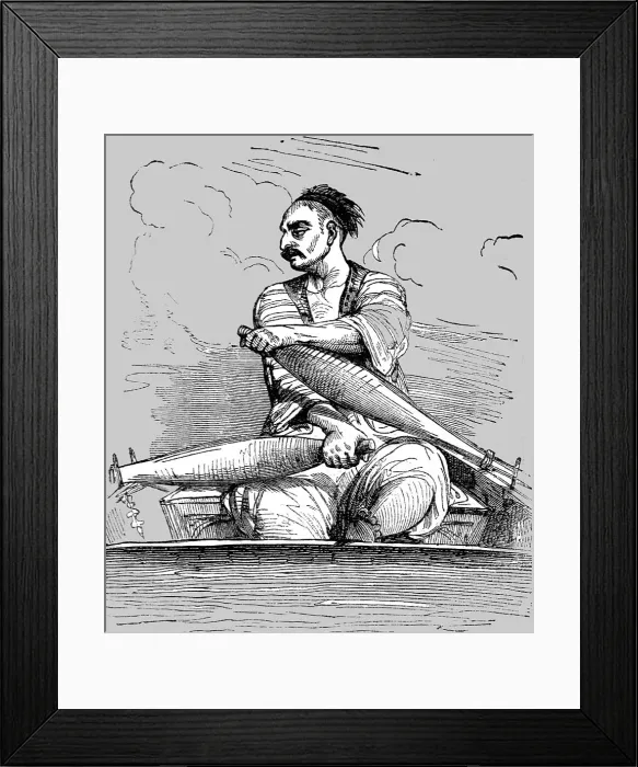 Framed Print : Boatman of the Bosphorus; Industrious Classes in Constantinople, 1854. Creator: Unknown Framed Print : Boatman of the Bosphorus; Industrious Classes in Constantinople, 1854. Creator: Unknown