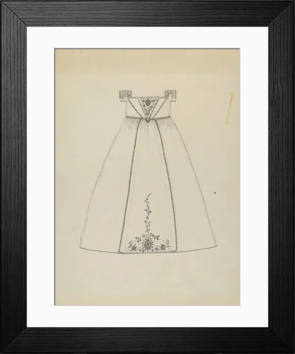Framed Print : Baptismal Dress, c. 1936. Creator: Evelyn Bailey