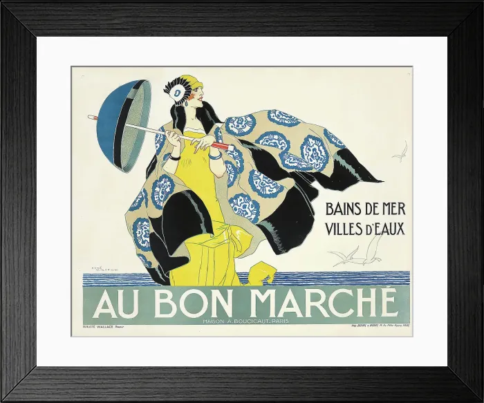 Framed Print : Au Bon Marché, c. 1925. Creator: Vincent, René (1879-1936) Framed Print : Au Bon Marché, c. 1925. Creator: Vincent, René (1879-1936)