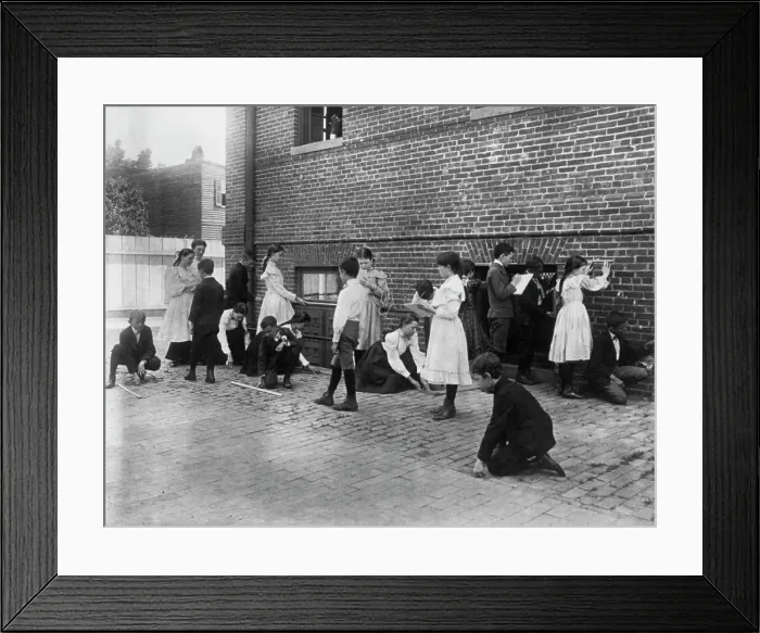 Framed Print : Students of 8th Division school using rulers, yardsticks, and measuring... Washington, DC, (1899?). Creator: Frances Benjamin Johnston Framed Print : Students of 8th Division school using rulers, yardsticks, and measuring... Washington, DC, (1899?). Creator: Frances Benjamin Johnston