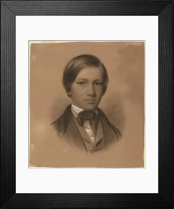 Framed Print : Portrait of a Young Man. Creator: Eastman Johnson Framed Print : Portrait of a Young Man. Creator: Eastman Johnson