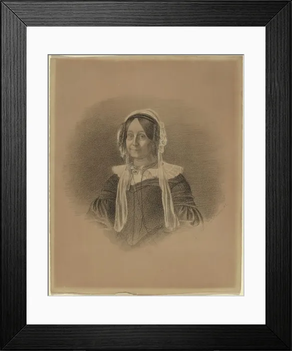 Framed Print : Portrait of an Old Woman, early 1840s. Creator: Eastman Johnson Framed Print : Portrait of an Old Woman, early 1840s. Creator: Eastman Johnson