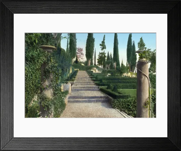 Framed Print : Villa I Tatti, Ponte a Mensola, near Settignano, Italy, 1925. Creator: Frances Benjamin Johnston Framed Print : Villa I Tatti, Ponte a Mensola, near Settignano, Italy, 1925. Creator: Frances Benjamin Johnston