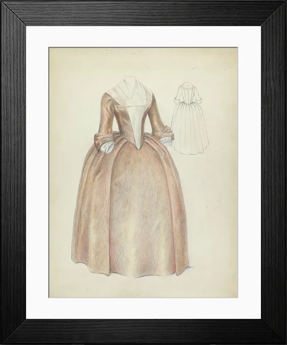 Framed Print : Woman's Dress, c. 1940. Creator: Jessie M. Benge Framed Print : Woman's Dress, c. 1940. Creator: Jessie M. Benge