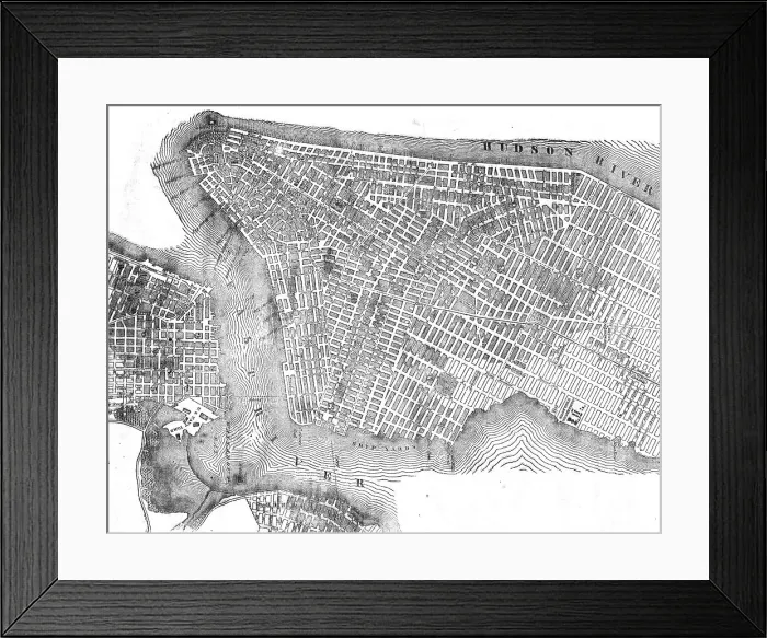 Framed Print : Plan of New York, 1854. Creator: Unknown Framed Print : Plan of New York, 1854. Creator: Unknown