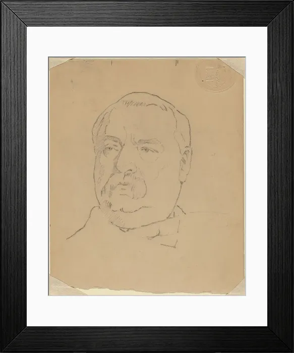 Framed Print : Grover Cleveland [recto]. Creator: Eastman Johnson