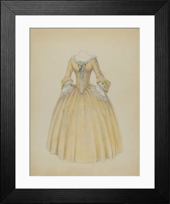 Framed Print : Dress, c. 1940. Creator: Jessie M. Benge Framed Print : Dress, c. 1940. Creator: Jessie M. Benge