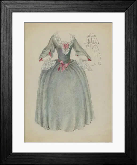 Framed Print : Dress, c. 1936. Creator: Jessie M. Benge Framed Print : Dress, c. 1936. Creator: Jessie M. Benge