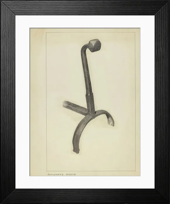 Framed Print : Andiron, c. 1953. Creator: Alexander Berth Framed Print : Andiron, c. 1953. Creator: Alexander Berth