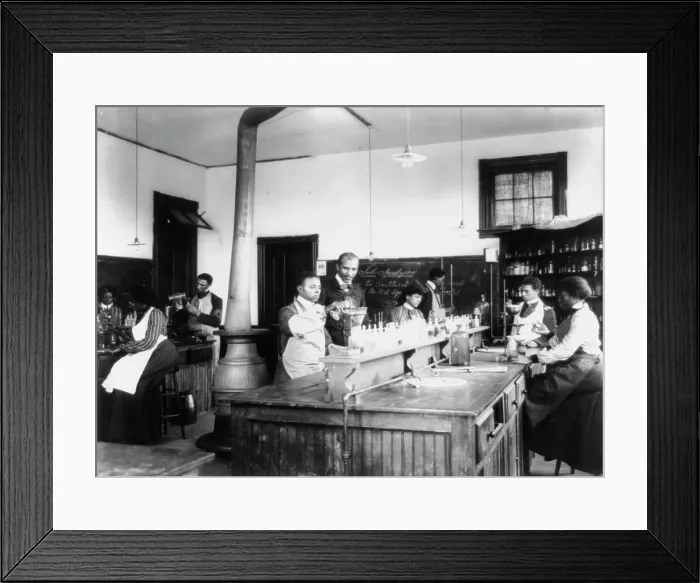 Framed Print : Laboratory at Tuskegee Institute, Alabama, 1902. Creator: Frances Benjamin Johnston Framed Print : Laboratory at Tuskegee Institute, Alabama, 1902. Creator: Frances Benjamin Johnston