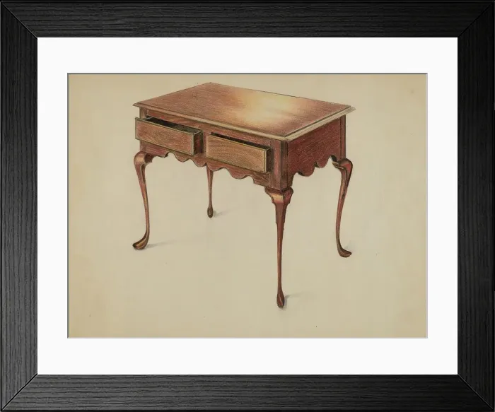 Framed Print : Rectangular Table, c. 1939. Creator: Ruth Bialostosky Framed Print : Rectangular Table, c. 1939. Creator: Ruth Bialostosky