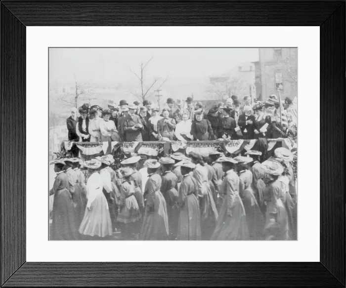 Framed Print : Andrew Carnegie at the 25th anniversary of the Tuskegee Institute, c1906 April 24. Creator: Frances Benjamin Johnston Framed Print : Andrew Carnegie at the 25th anniversary of the Tuskegee Institute, c1906 April 24. Creator: Frances Benjamin Johnston