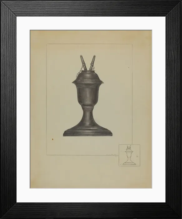 Framed Print : Lamp, c. 1936. Creator: Ruth Bialostosky Framed Print : Lamp, c. 1936. Creator: Ruth Bialostosky
