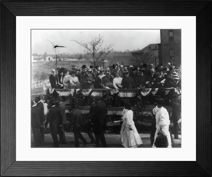 Framed Print : Andrew Carnegie at the 25th anniversary of the Tuskegee Institute, 1906. Creator: Frances Benjamin Johnston Framed Print : Andrew Carnegie at the 25th anniversary of the Tuskegee Institute, 1906. Creator: Frances Benjamin Johnston