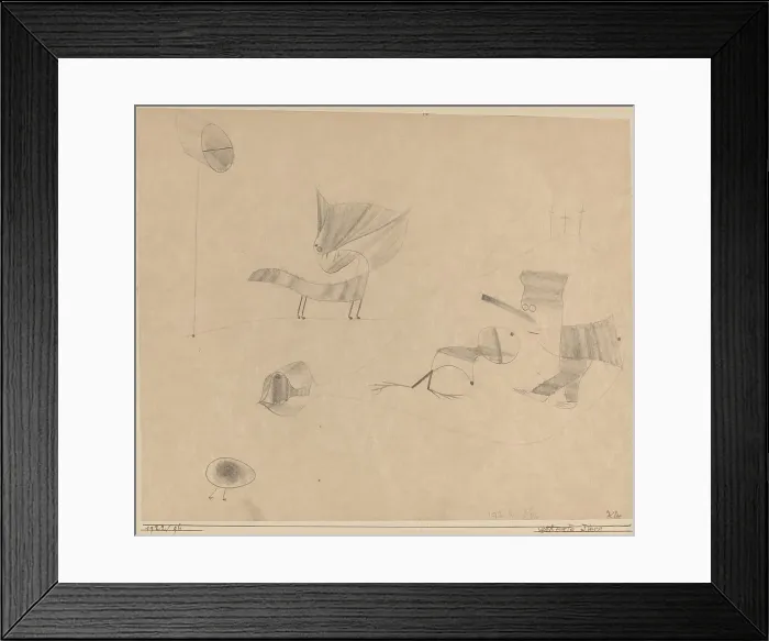 Framed Print : Verhexte Tiere (Bewitched Animals), 1922. Creator: Paul Klee Framed Print : Verhexte Tiere (Bewitched Animals), 1922. Creator: Paul Klee