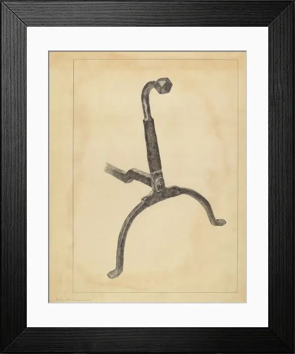 Framed Print : Andiron, 1935 / 1942. Creator: Helen Blumenstiel Framed Print : Andiron, 1935 / 1942. Creator: Helen Blumenstiel