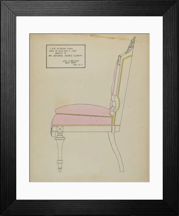 Framed Print : Chair, c. 1936. Creator: Jack Bochner Framed Print : Chair, c. 1936. Creator: Jack Bochner