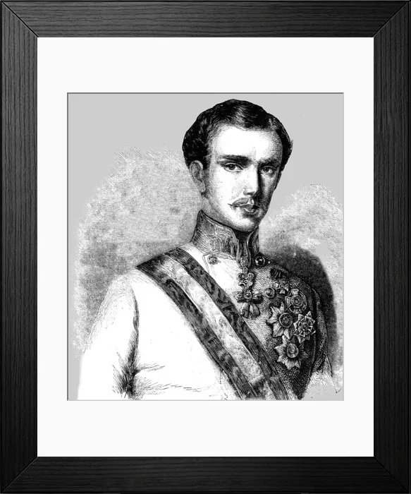 Framed Print : Francis Joseph, Emperor of Austria, 1854. Creator: Unknown Framed Print : Francis Joseph, Emperor of Austria, 1854. Creator: Unknown