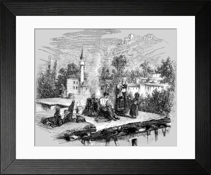 Framed Print : A Tartar Village in the Crimea, 1854. Creator: Unknown Framed Print : A Tartar Village in the Crimea, 1854. Creator: Unknown