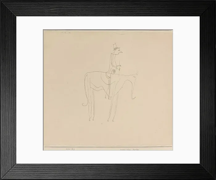 Framed Print : Komischer Reiter (Comic Rider), 1921. Creator: Paul Klee Framed Print : Komischer Reiter (Comic Rider), 1921. Creator: Paul Klee