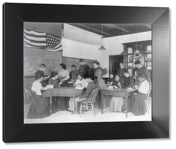 Hampton Institute, Va. 1899 - Classroom scenes - Bible history, 1899 or 1900. Creator: Frances Benjamin Johnston