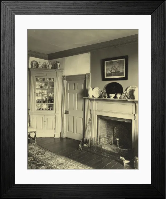 Framed Print : Belmont, dining room mantel, between 1925 and 1929. Creator: Frances Benjamin Johnston Framed Print : Belmont, dining room mantel, between 1925 and 1929. Creator: Frances Benjamin Johnston