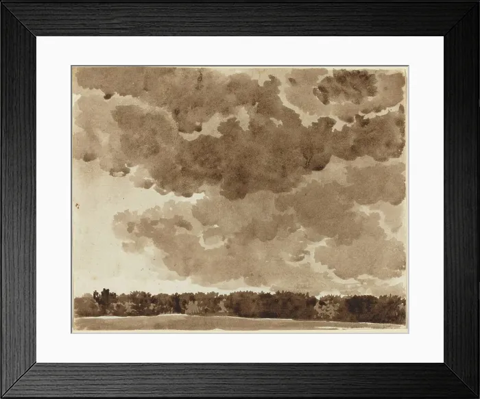 Framed Print : Clouds over a Forest. Creator: Franz Kobell Framed Print : Clouds over a Forest. Creator: Franz Kobell
