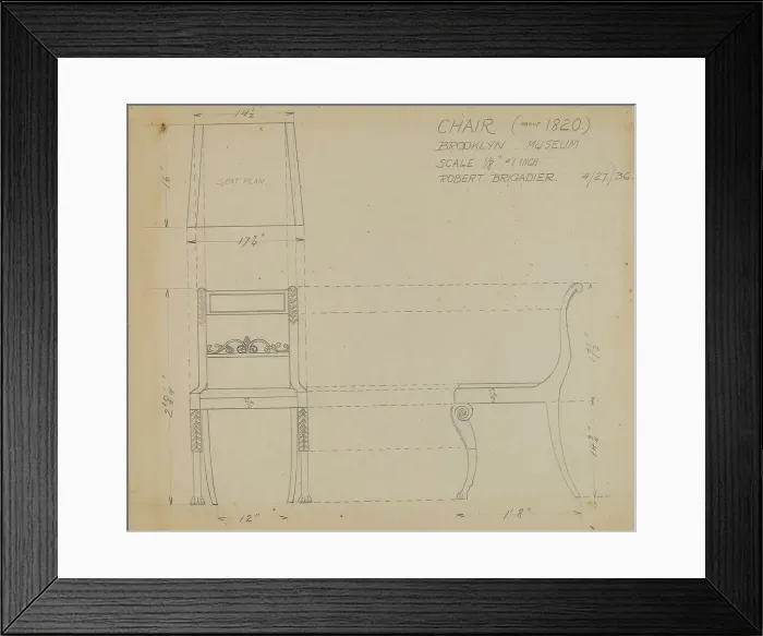 Framed Print : Side Chair, 1936. Creator: Robert Brigadier Framed Print : Side Chair, 1936. Creator: Robert Brigadier