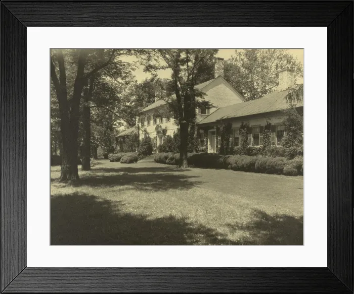 Framed Print : Chatham, Colonel Daniel Bradford Devore house, 120 Chatham Lane, Fredericksburg, Virginia. 1927. Creator: Frances Benjamin Johnston. Chatham, Colonel Daniel Bradford Devore house, 120 Chatham Lane, Fredericksburg, Virginia. 1927