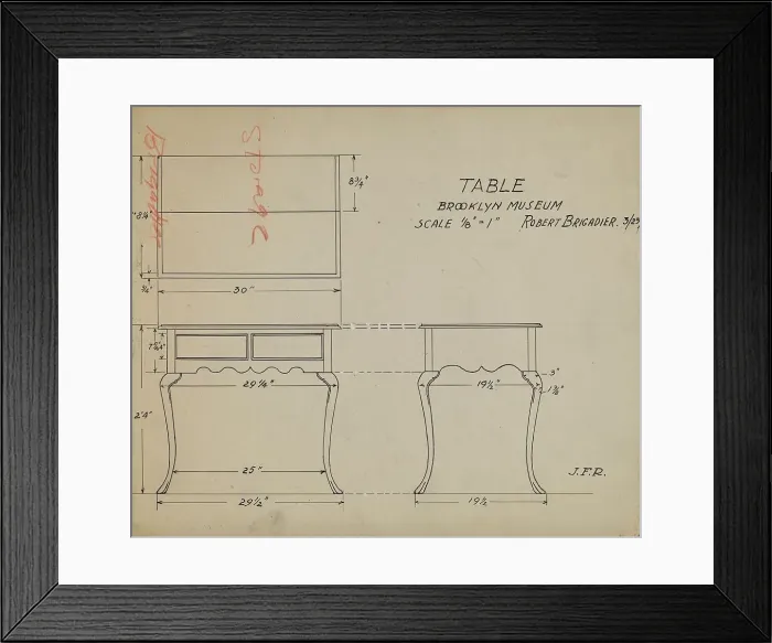 Framed Print : Table, 1935 / 1942. Creator: Robert Brigadier