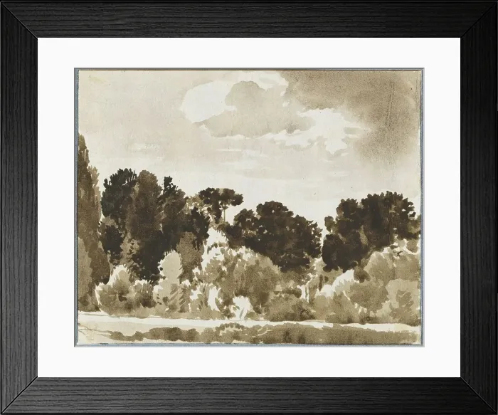 Framed Print : Forest Edge on a Brilliant Day, c. 1800. Creator: Franz Kobell Framed Print : Forest Edge on a Brilliant Day, c. 1800. Creator: Franz Kobell