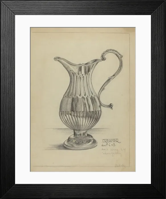 Framed Print : Silver Pitcher, c. 1936. Creator: S. Brodsky Framed Print : Silver Pitcher, c. 1936. Creator: S. Brodsky