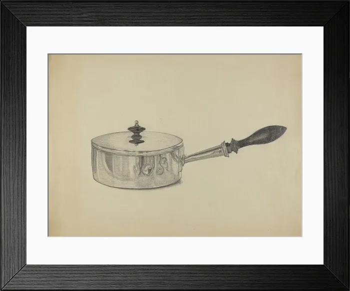 Framed Print : Silver Serving Dish, c. 1936. Creator: S. Brodsky Framed Print : Silver Serving Dish, c. 1936. Creator: S. Brodsky